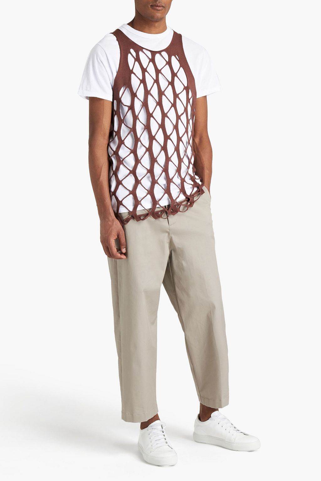 RICK OWENS Cutout cashmere tank