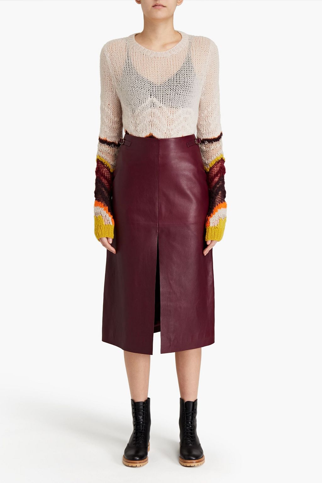 GABRIELA HEARST Morelos leather midi skirt