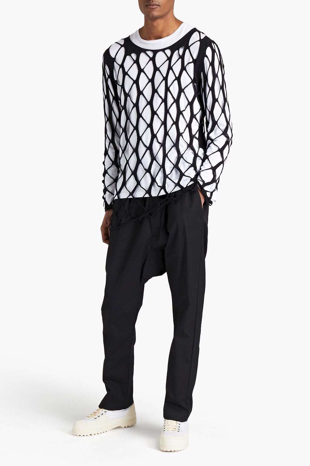 RICK OWENS Cutout cotton top