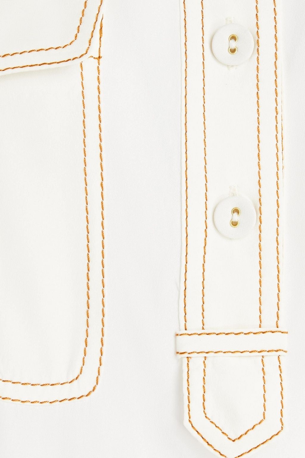 ZIMMERMANN Topstitched crepe de chine top
