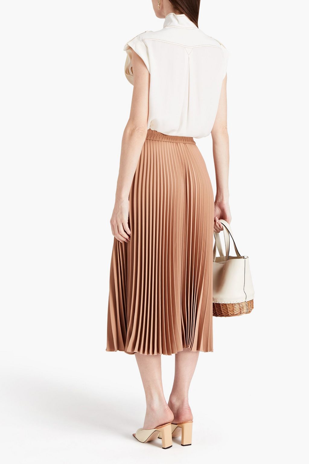 ZIMMERMANN Topstitched crepe de chine top