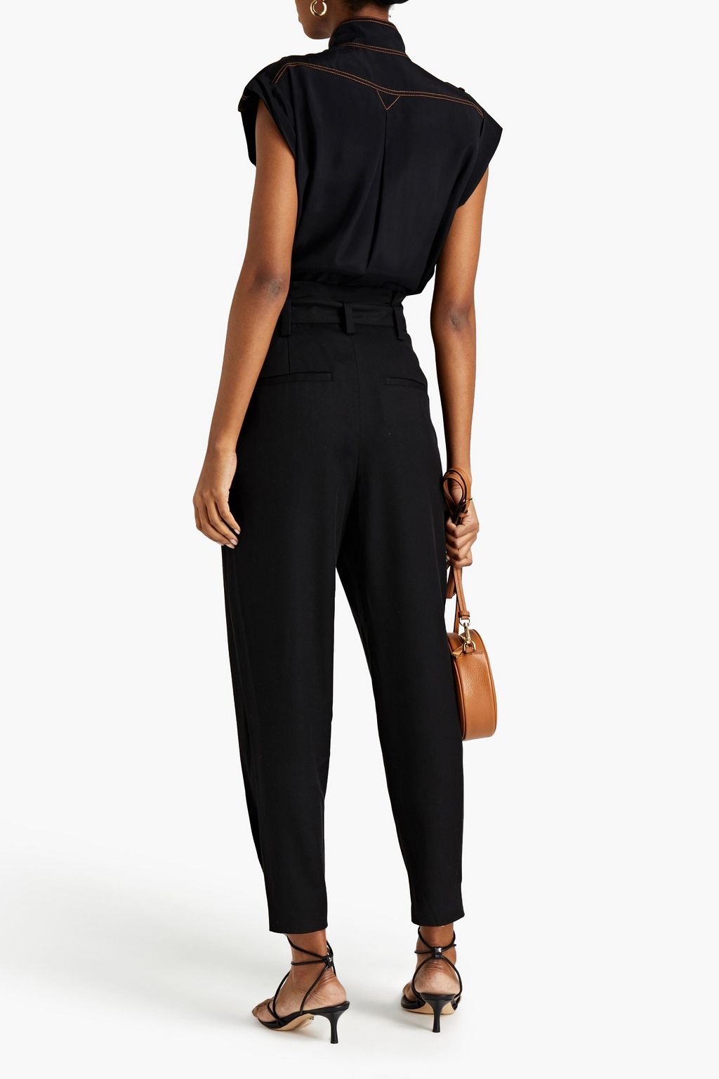 ZIMMERMANN Topstitched crepe de chine top