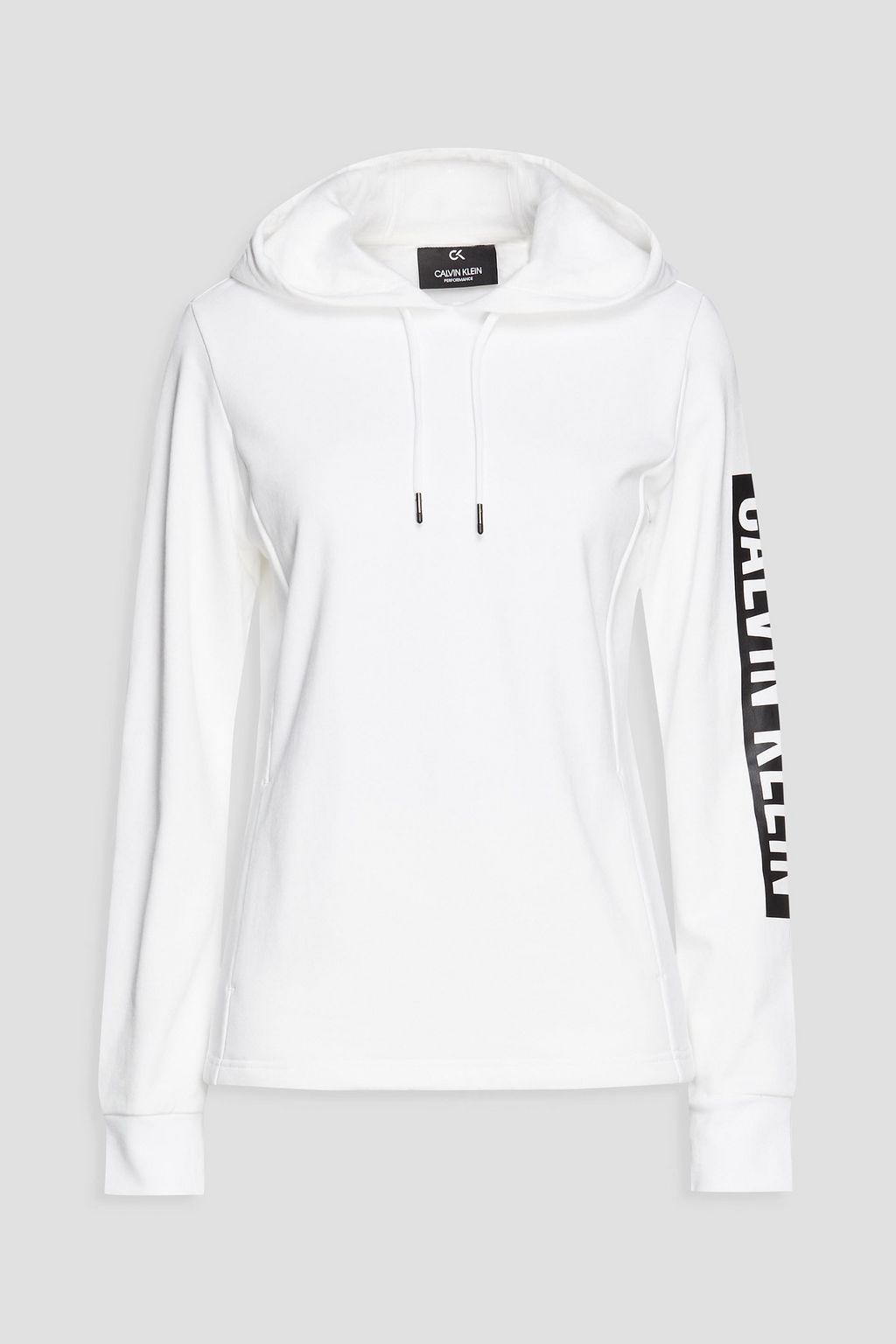 calvin klein cotton blend fleece hoodie