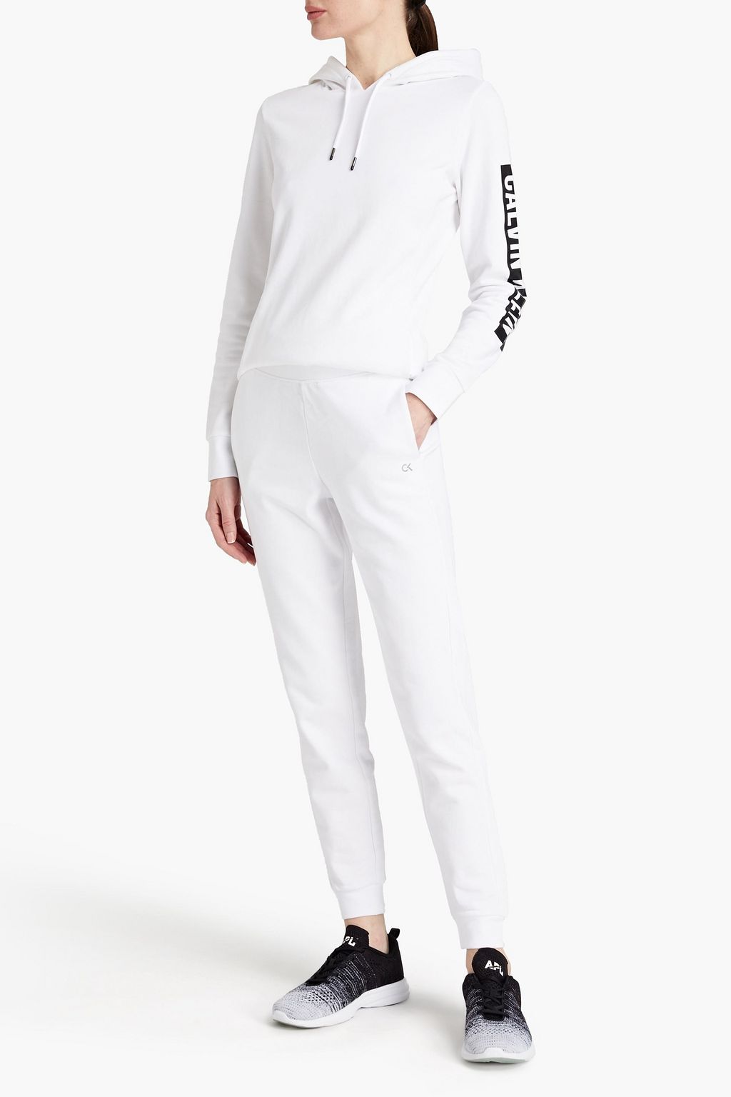 calvin klein cotton blend fleece hoodie