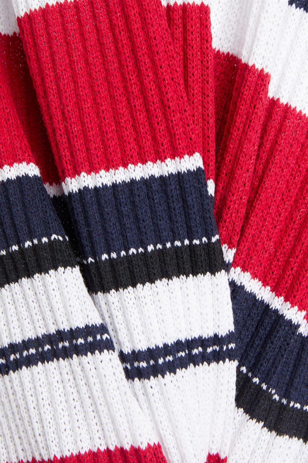 MAISON MARGIELA Striped ribbed-knit mini dress