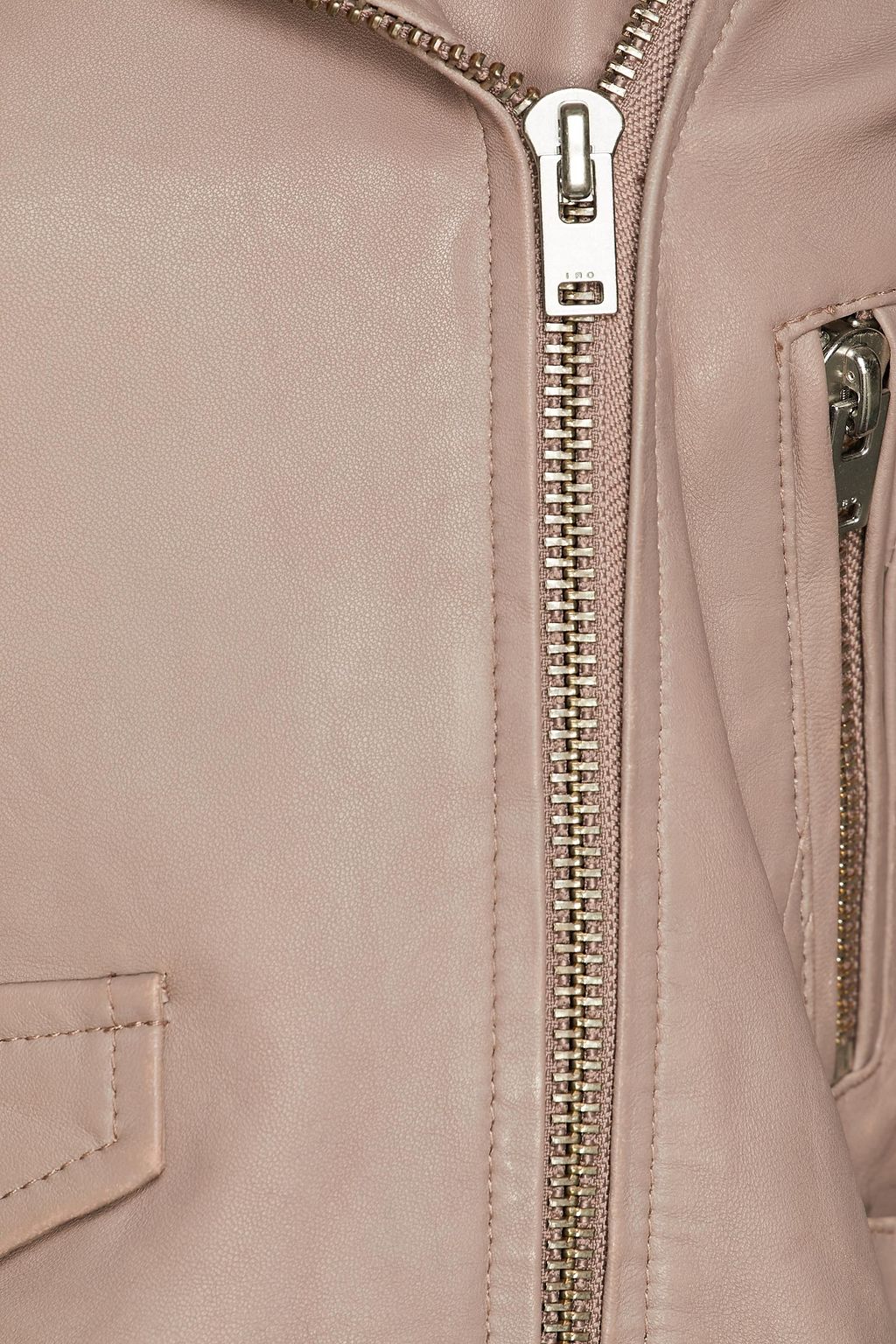 IRO Ashville cropped washed-leather biker jacket