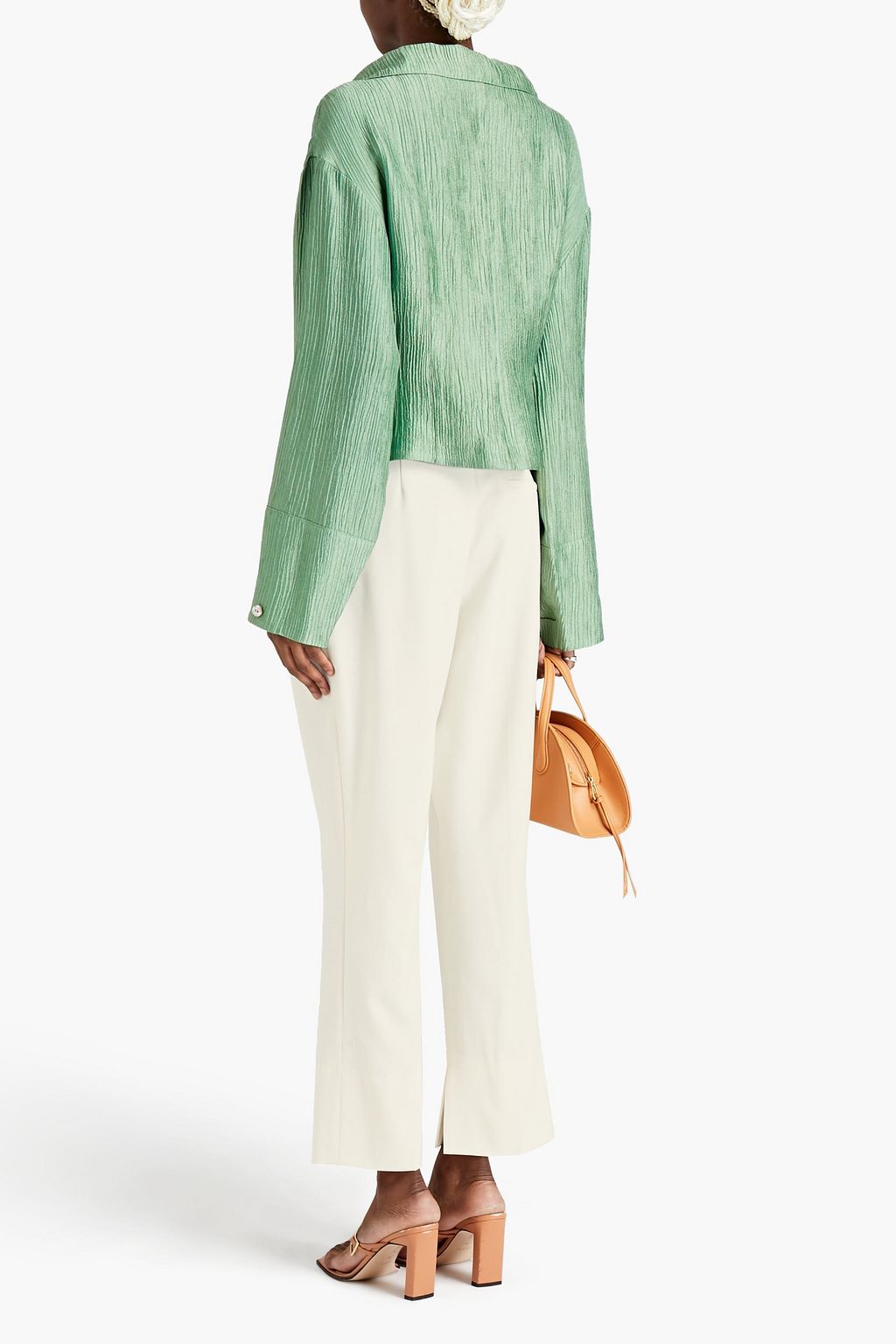 NANUSHKA Pleated crepe tapered pants