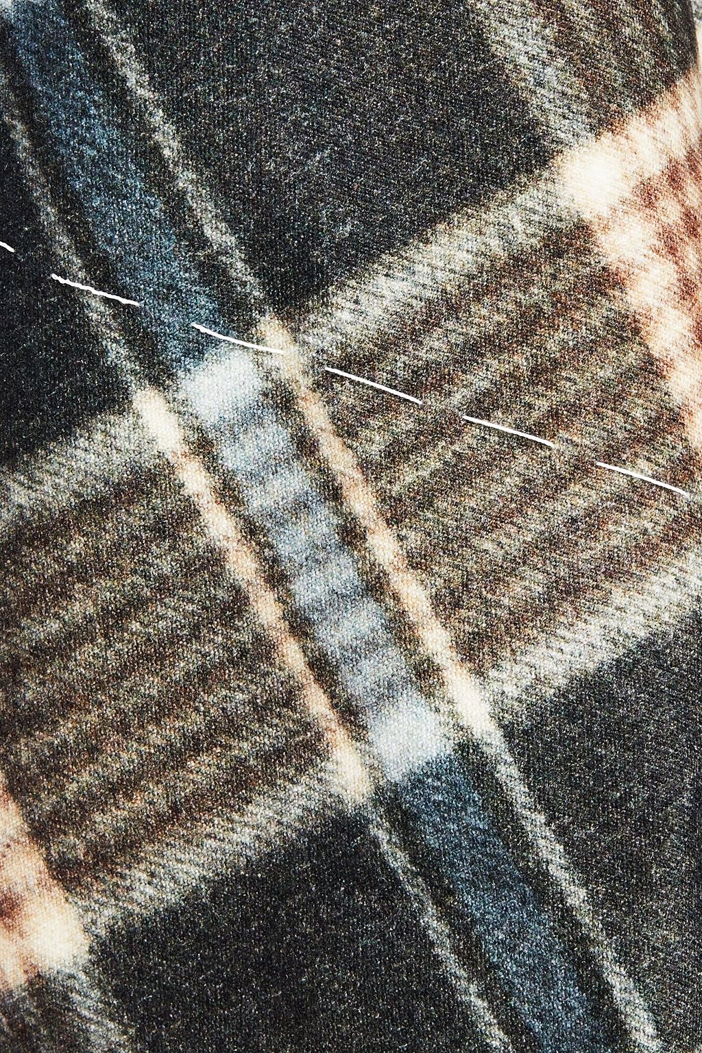 MAISON MARGIELA One-sleeve checked wool-blend flannel wrap