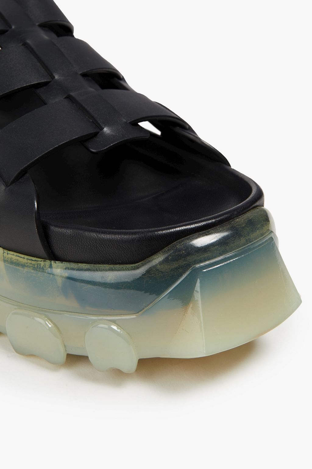 RICK OWENS Hiking Tractor cutout leather sandals