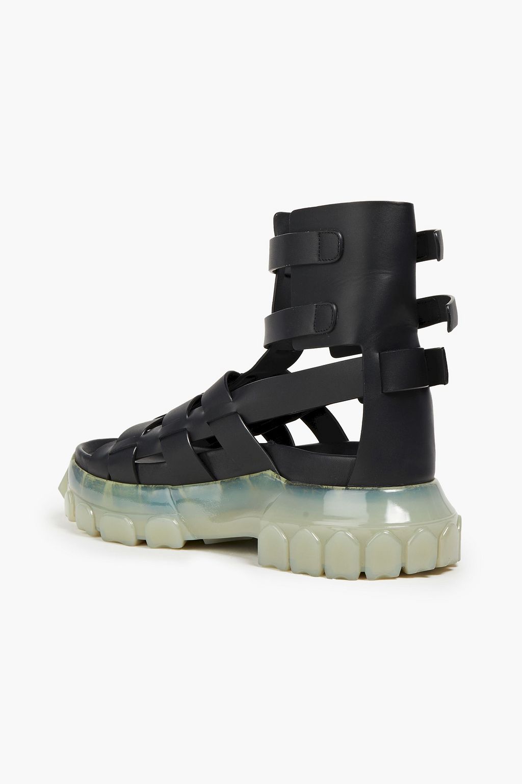 RICK OWENS Hiking Tractor cutout leather sandals