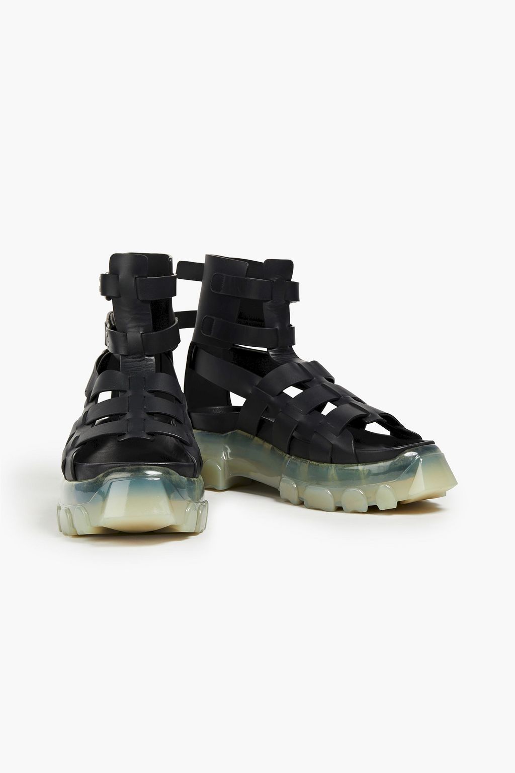 RICK OWENS Hiking Tractor cutout leather sandals