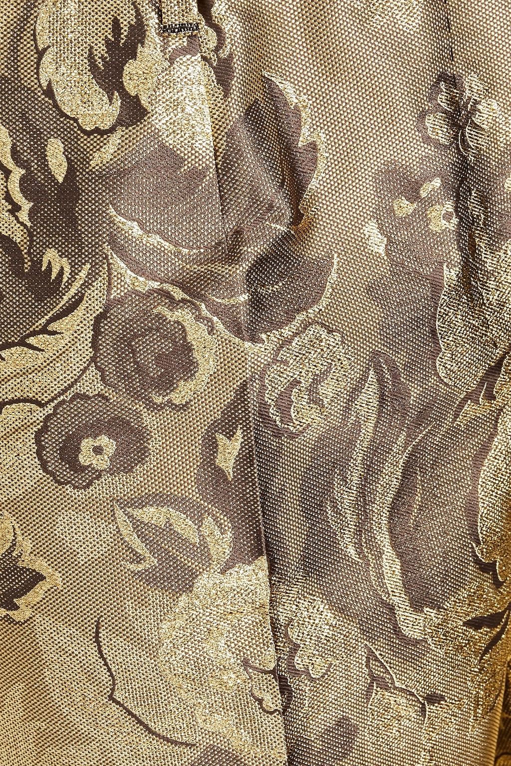 DOLCE&GABBANA Cropped metallic brocade tapered pants