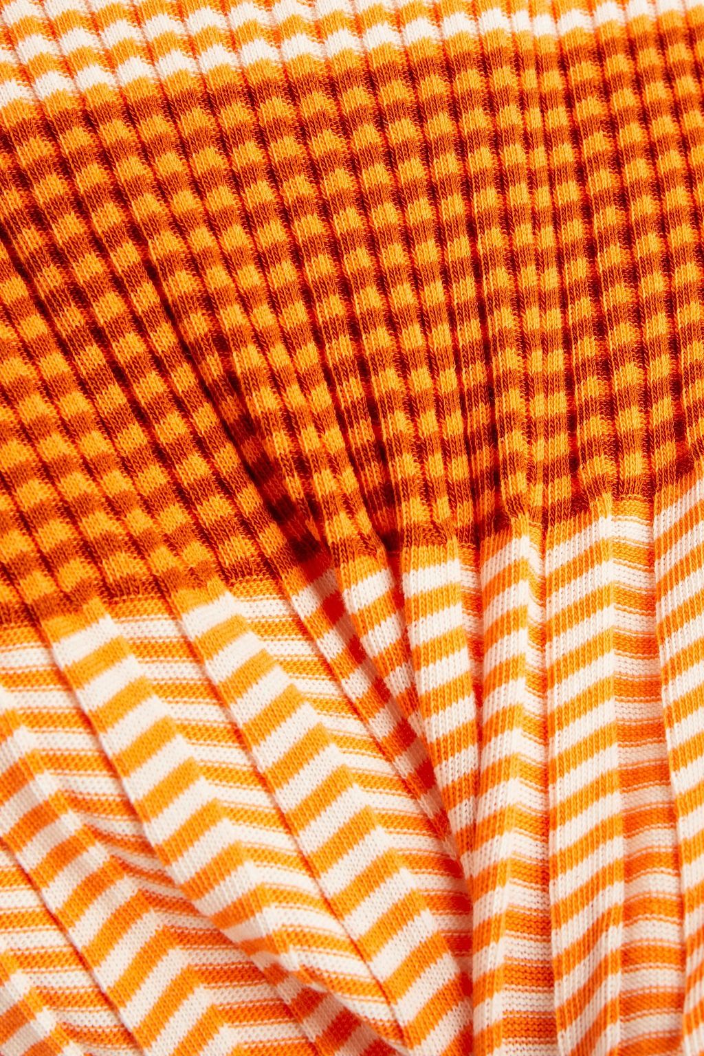 VICTORIA BECKHAM Ribbed striped cotton top