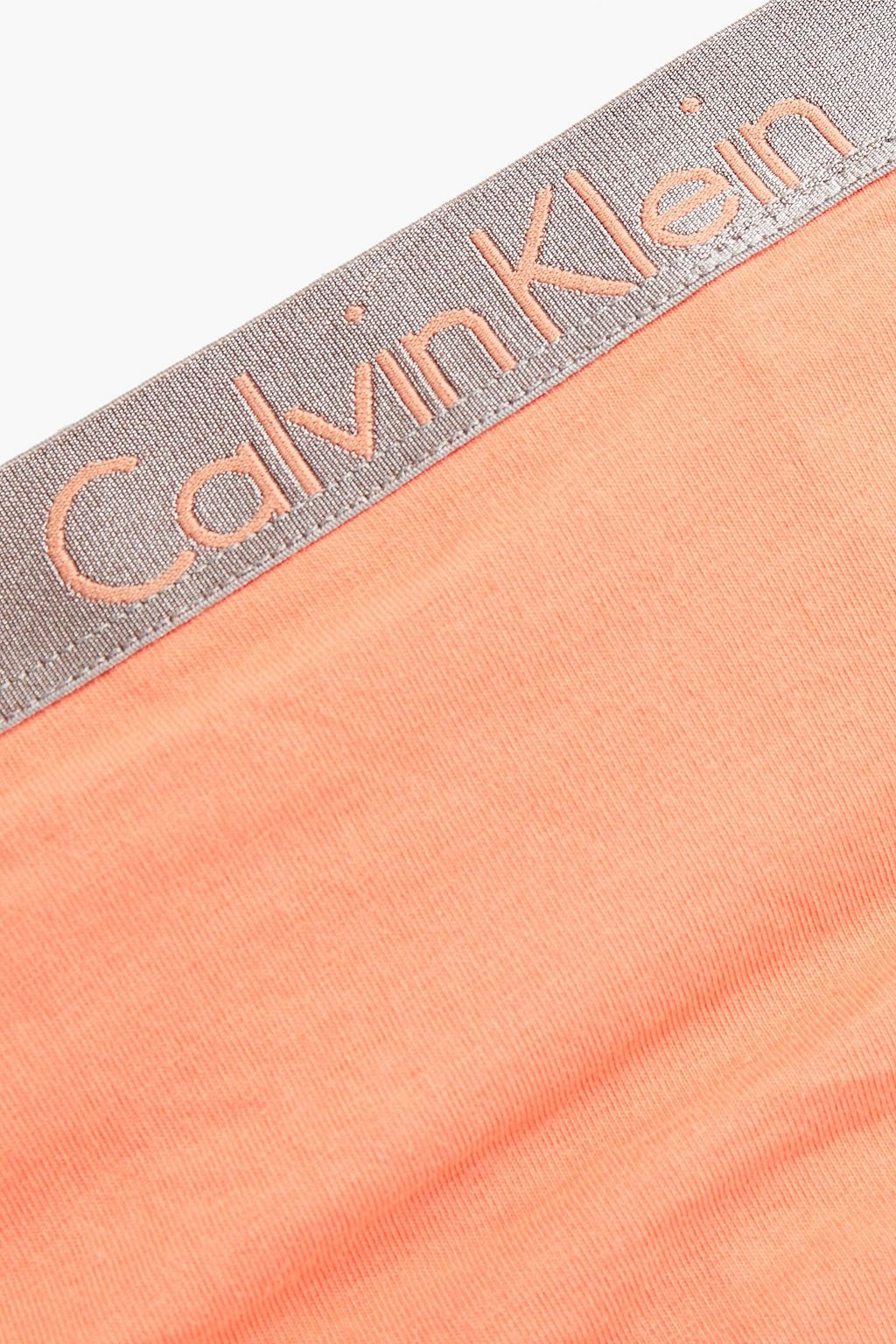 CALVIN KLEIN Metallic-trimmed stretch-cotton jersey mid-rise thong