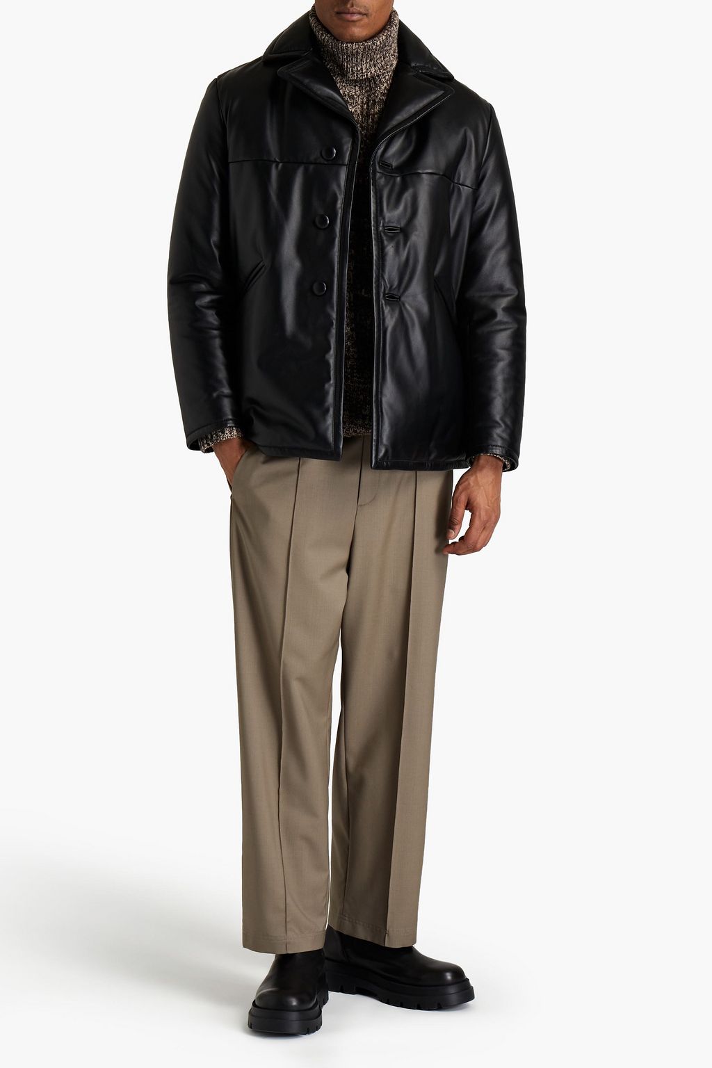 MAISON MARGIELA Padded leather coat