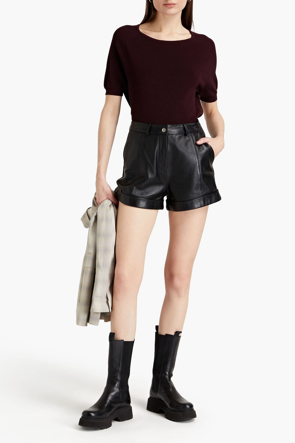 ASPESI Ribbed cotton top