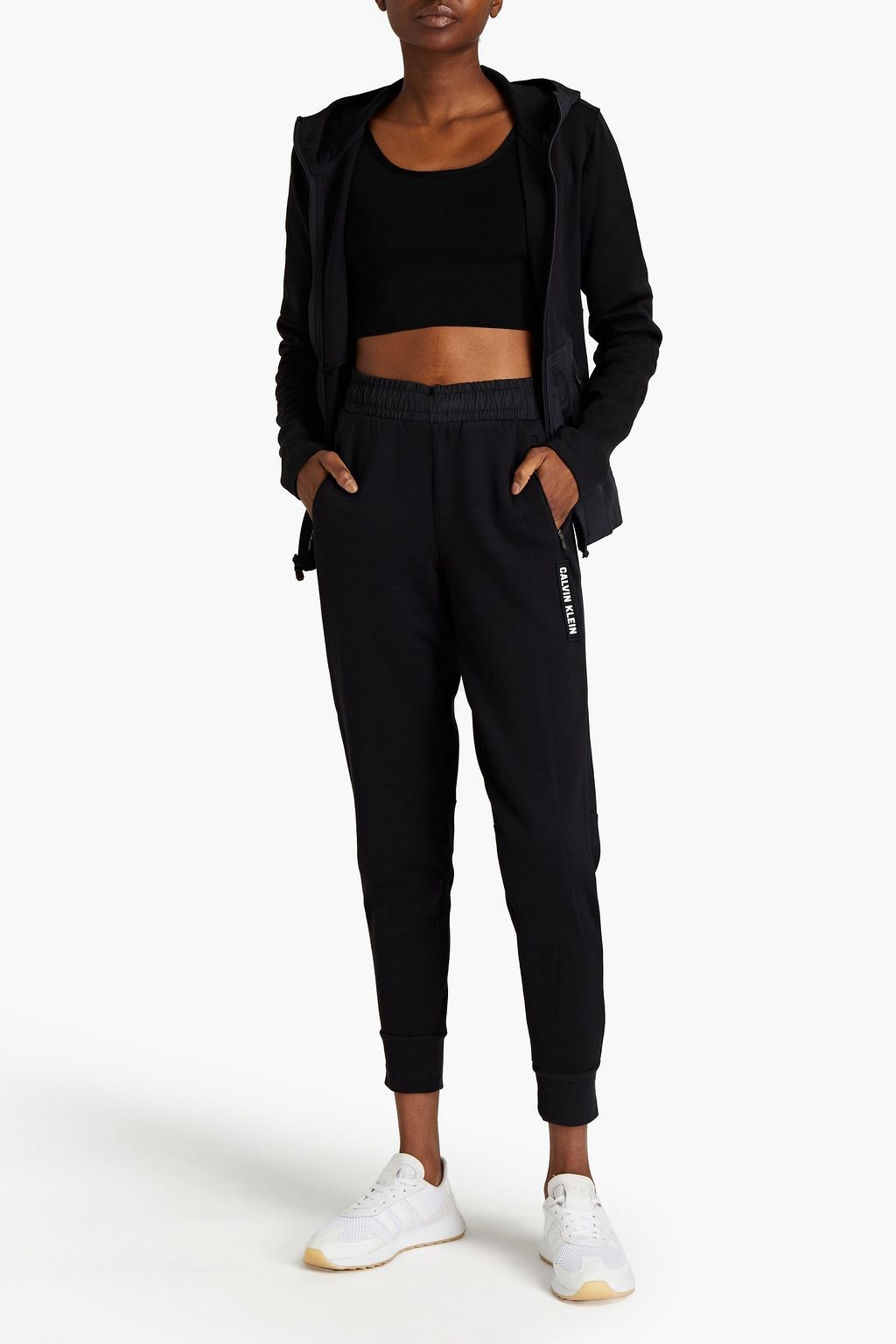 CALVIN KLEIN PERFORMANCE Printed fleece track pants