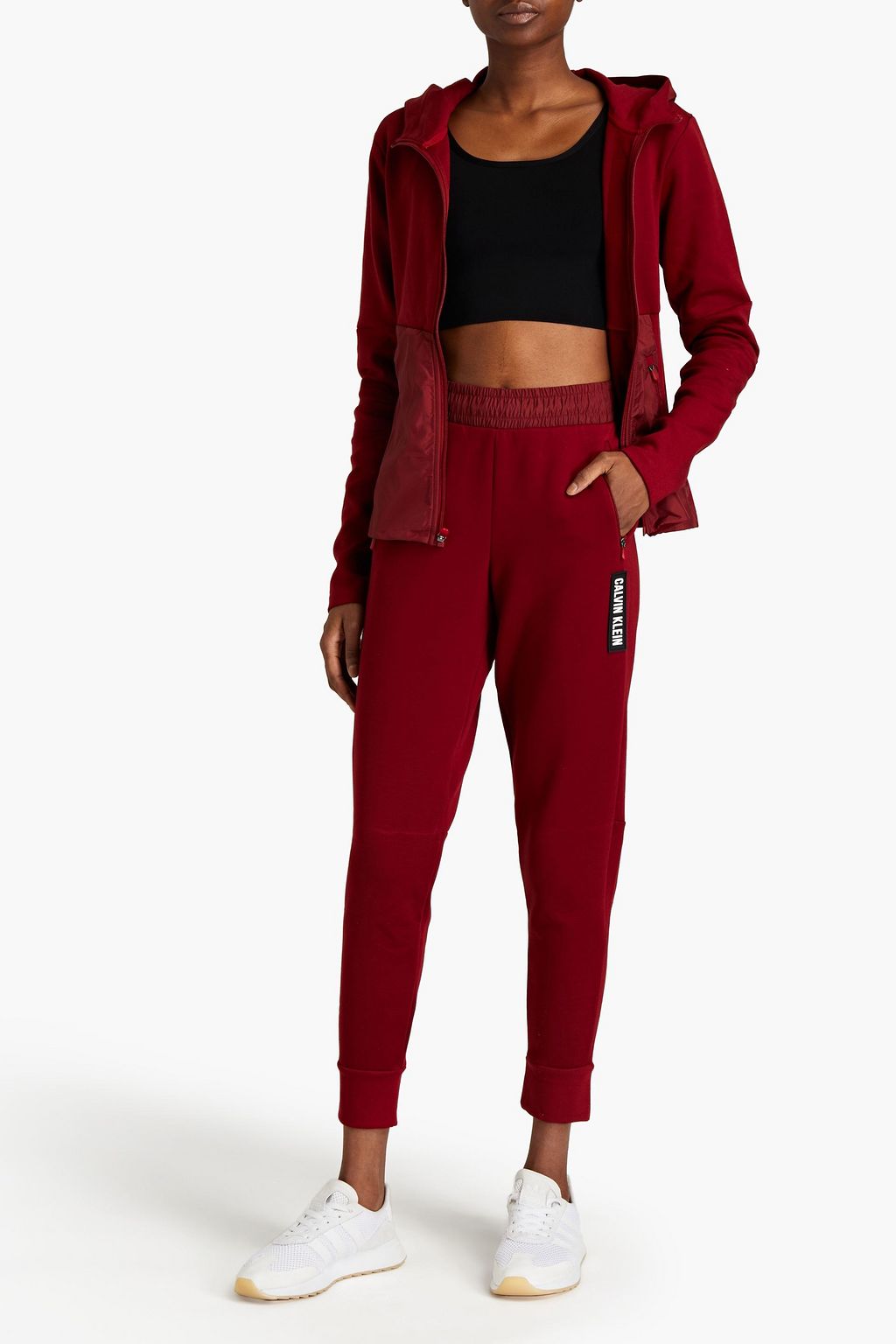 CALVIN KLEIN PERFORMANCE Printed fleece track pants