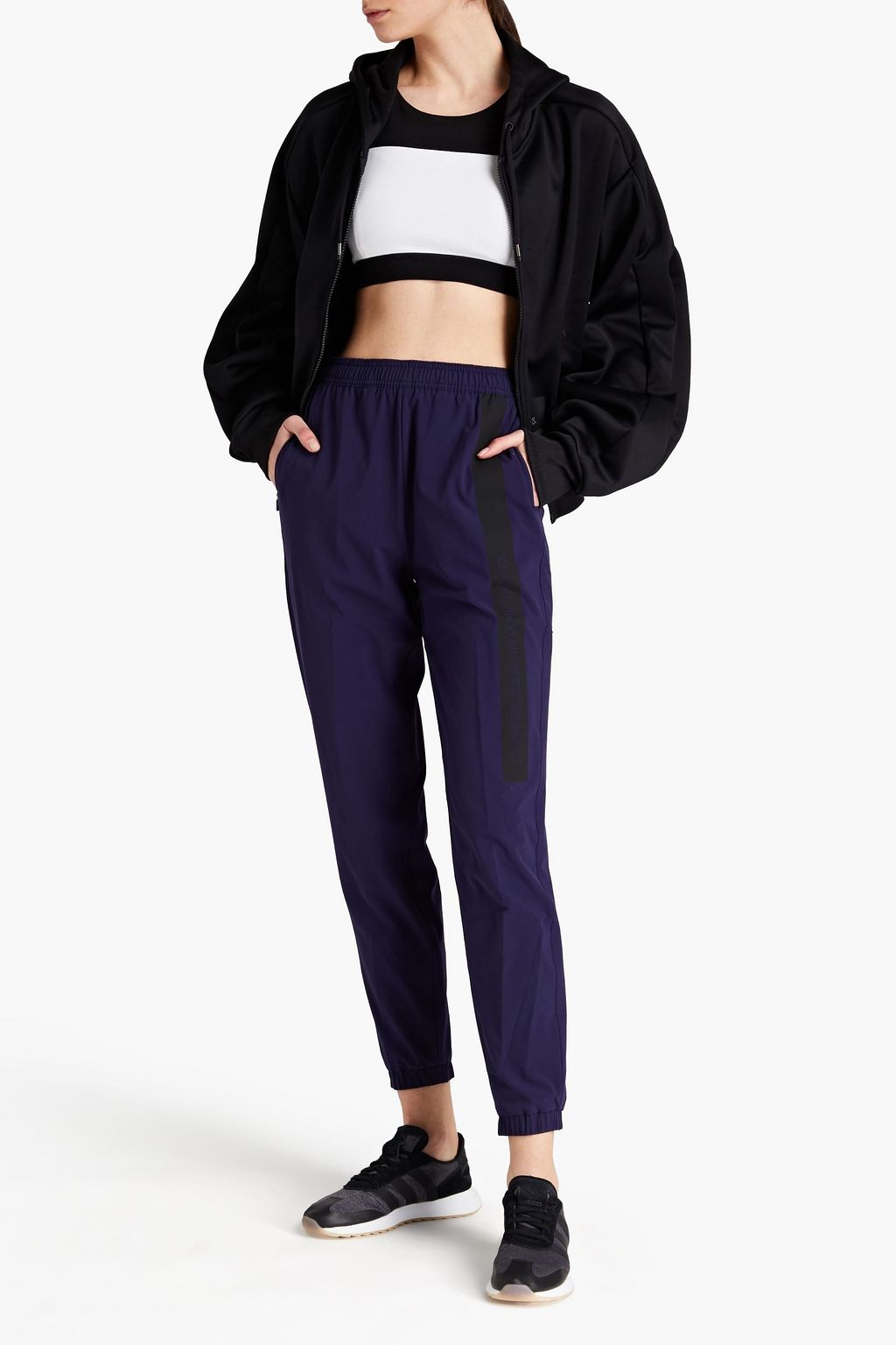 CALVIN KLEIN PERFORMANCE Printed stretch-jersey track pants