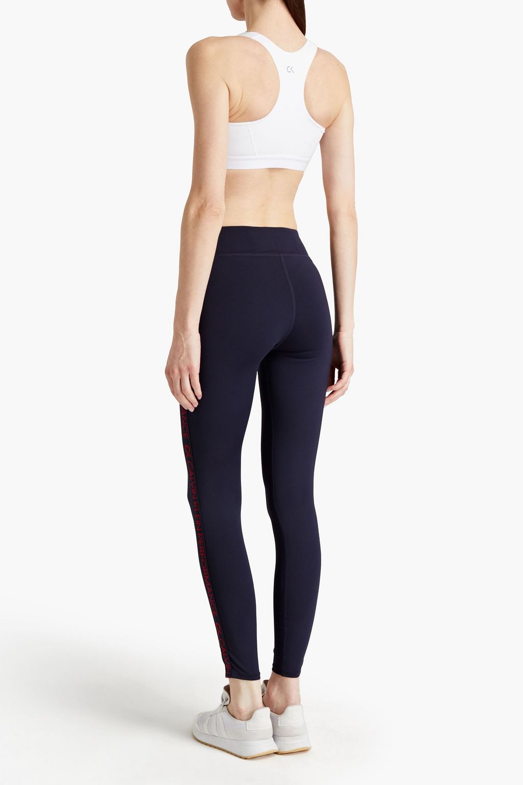 CALVIN KLEIN PERFORMANCE Cropped printed stretch-jersey leggings