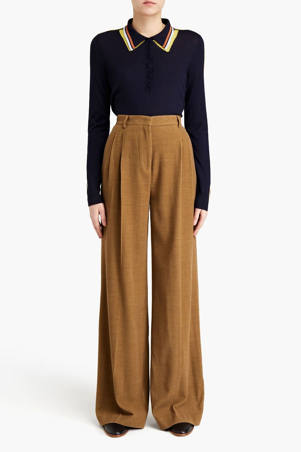 GABRIELA HEARST Manuel cashmere and silk-blend polo sweater