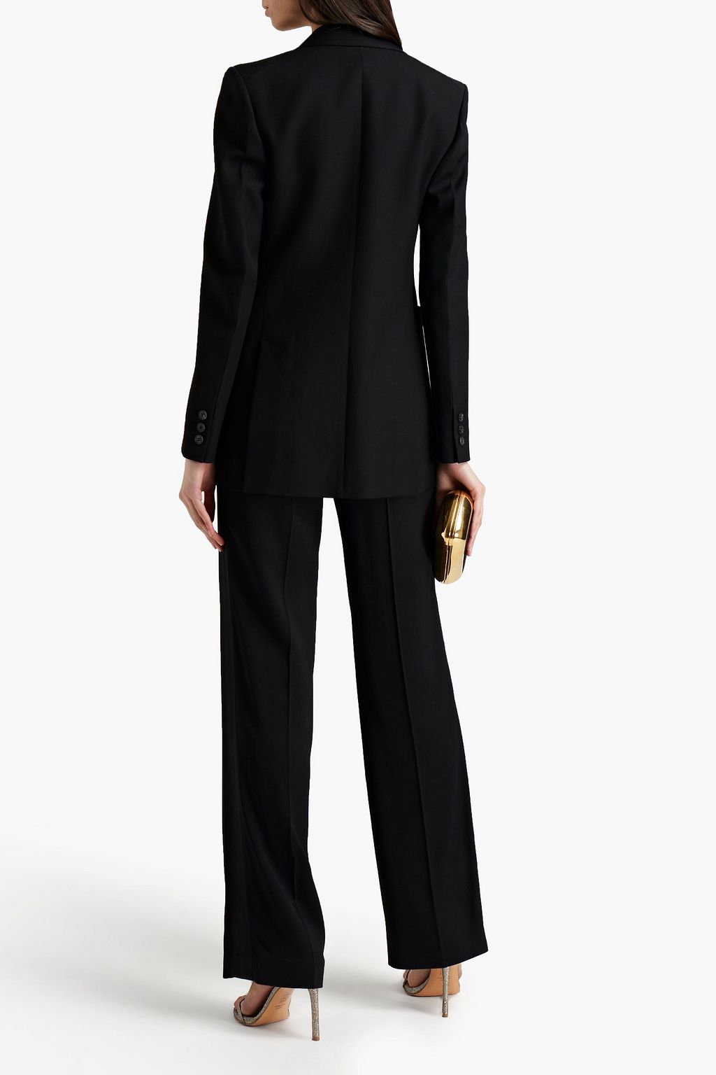 VICTORIA BECKHAM Satin-trimmed wool blazer