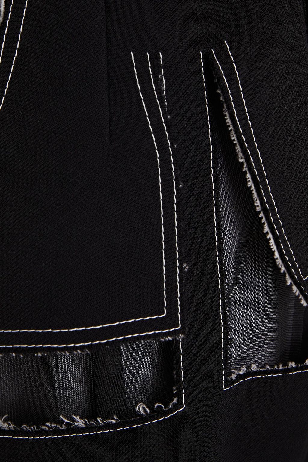 MAISON MARGIELA Wrap-effect cutout wool-crepe midi skirt