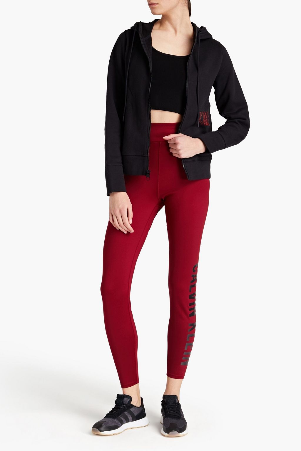 CALVIN KLEIN PERFORMANCE Printed stretch-jersey leggings