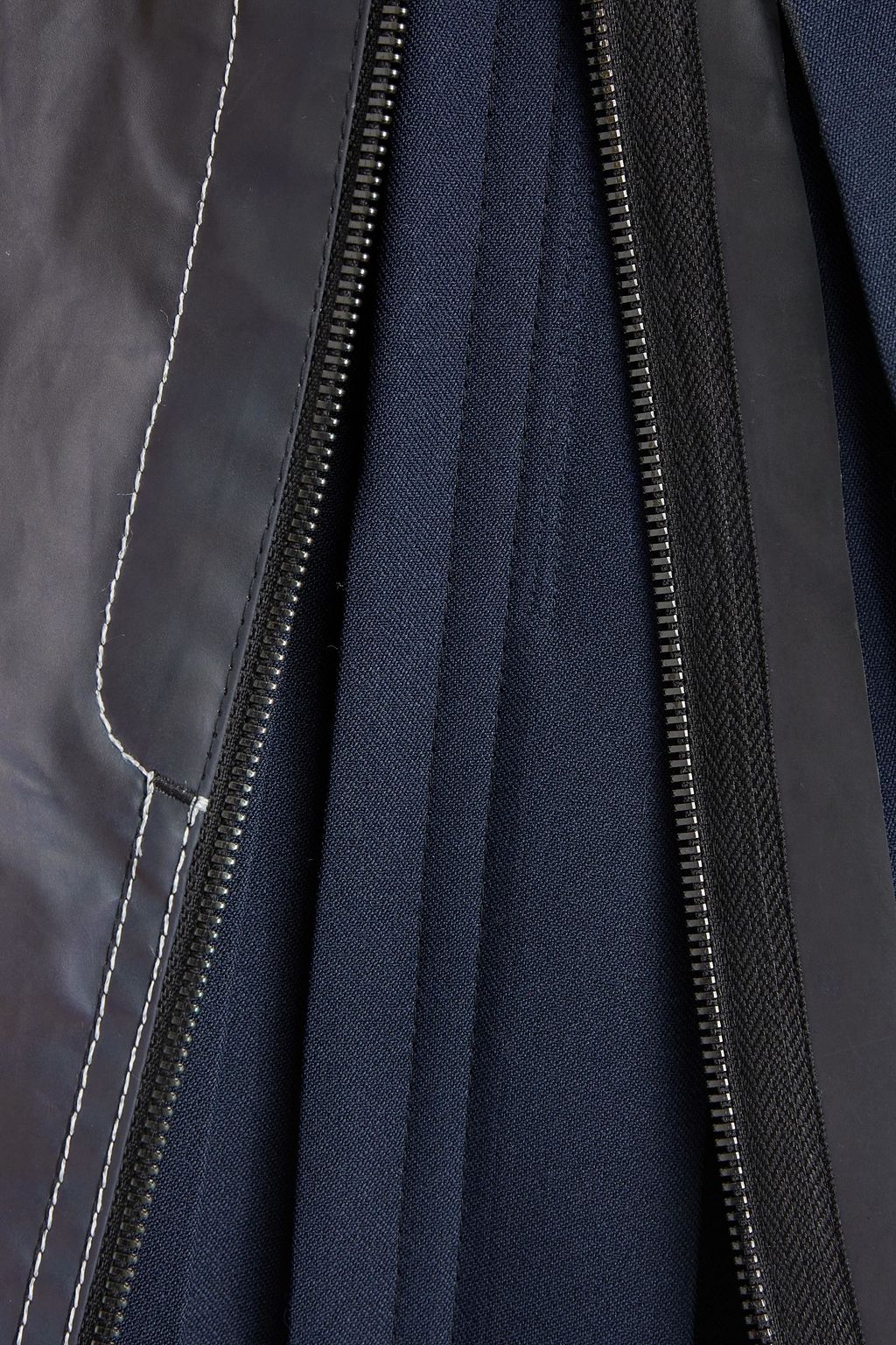 MAISON MARGIELA Convertible shell-paneled pleated twill midi skirt