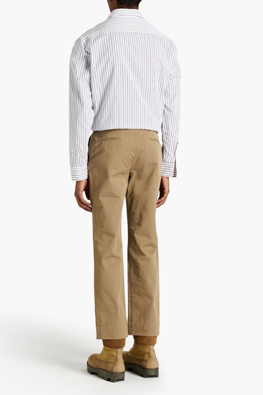 MAISON MARGIELA Pleated belted cotton-gabardine pants