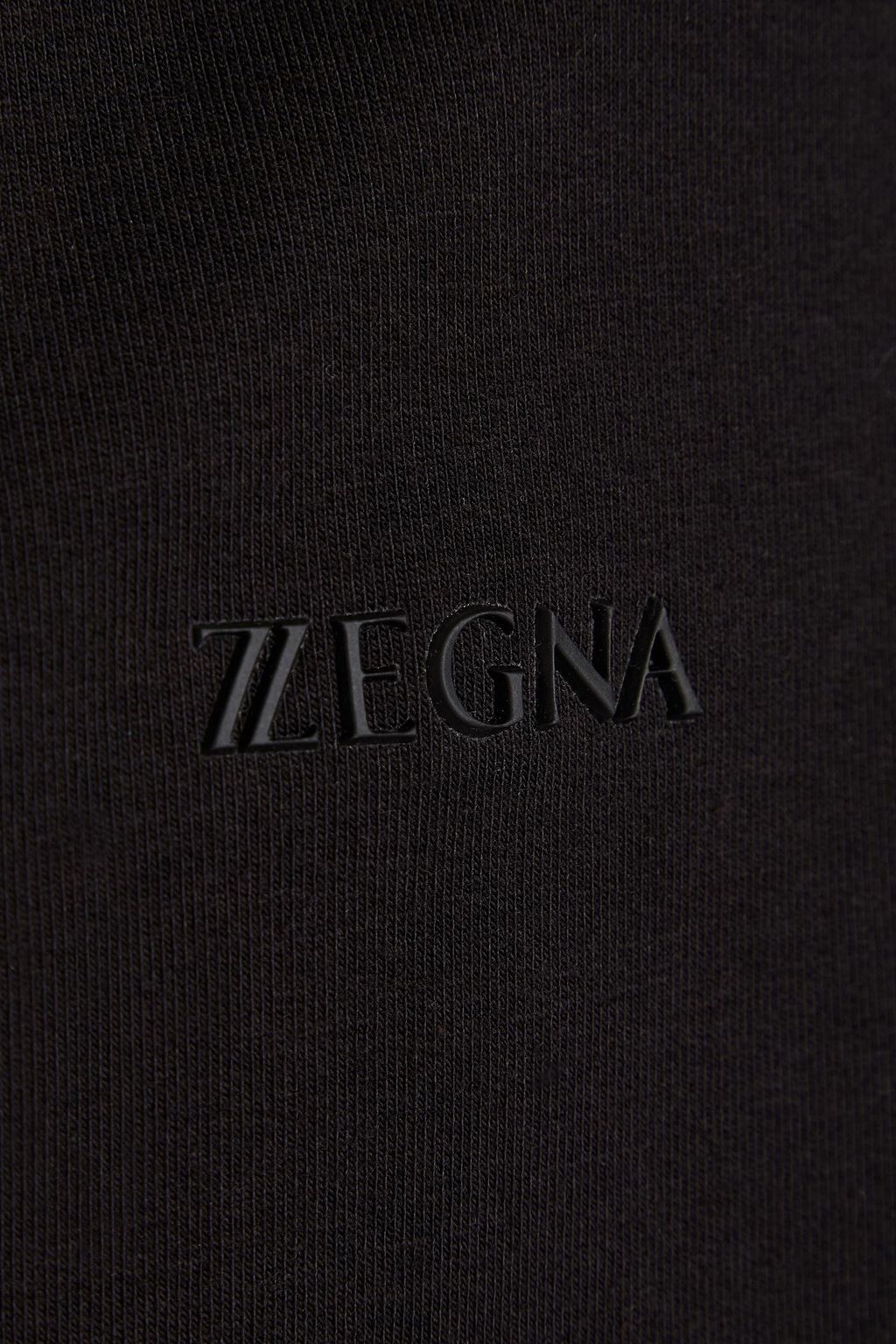 Z ZEGNA Logo-appliquéd French terry sweatshirt