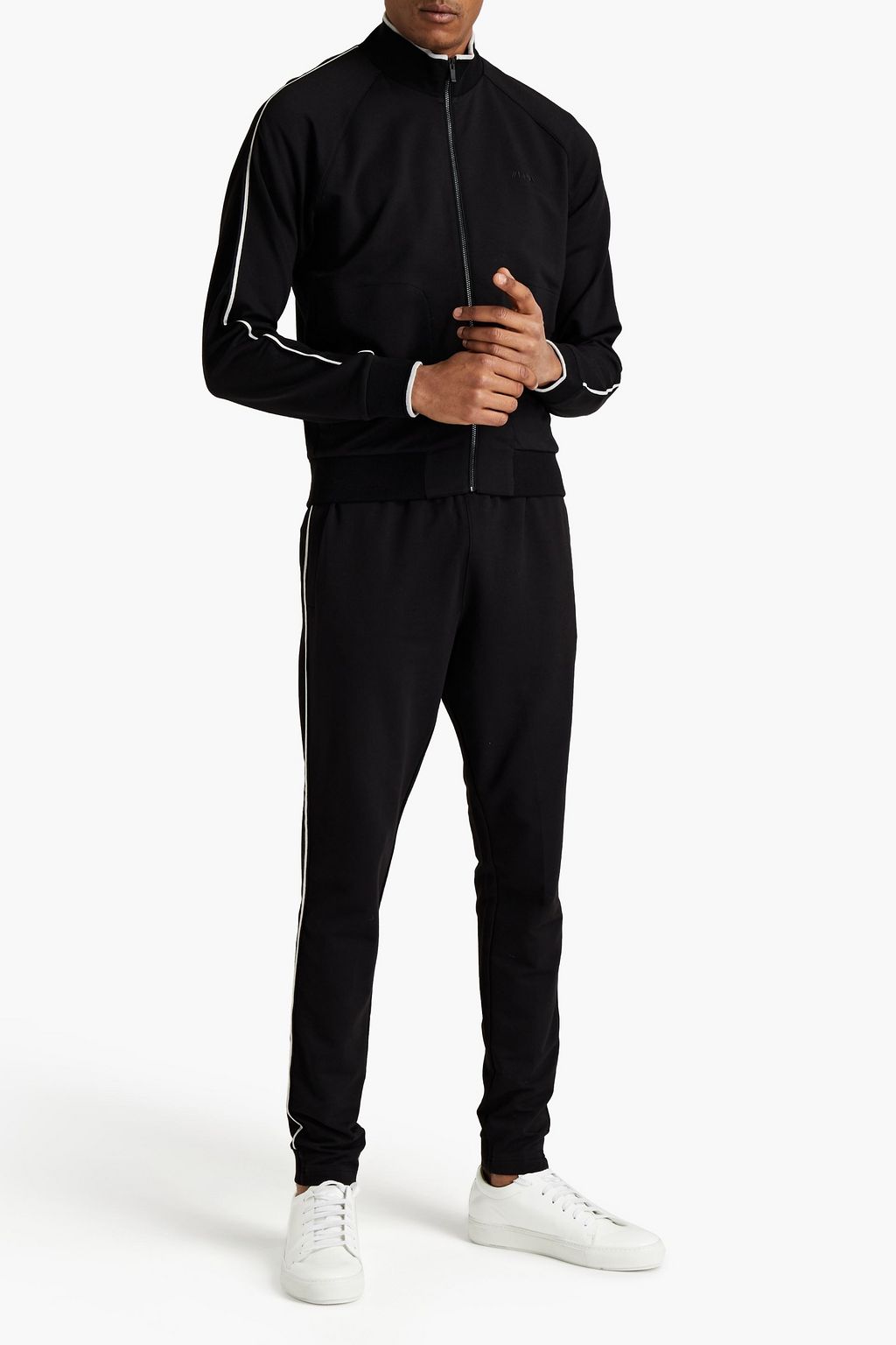 Z ZEGNA Logo-appliquéd French terry sweatshirt