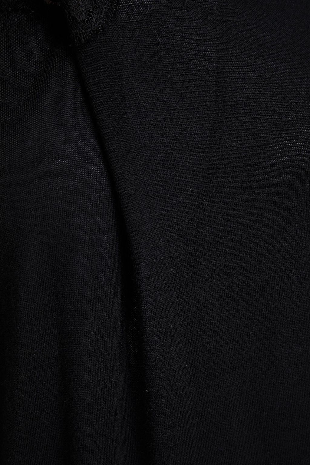 DOLCE&GABBANA Lace-trimmed cashmere sweater