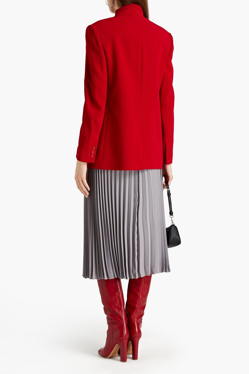REDVALENTINO Tie-neck stretch-crepe blazer