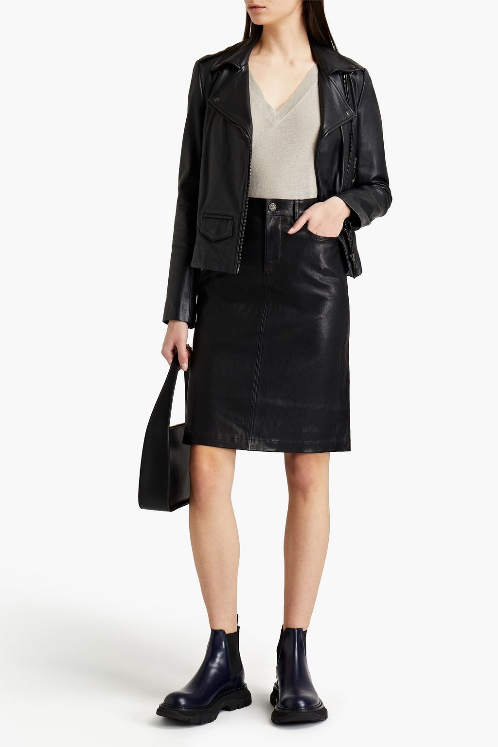 BELSTAFF Mistley leather skirt