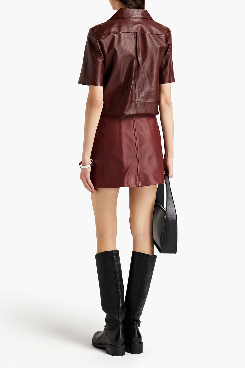 BELSTAFF Biker leather mini skirt