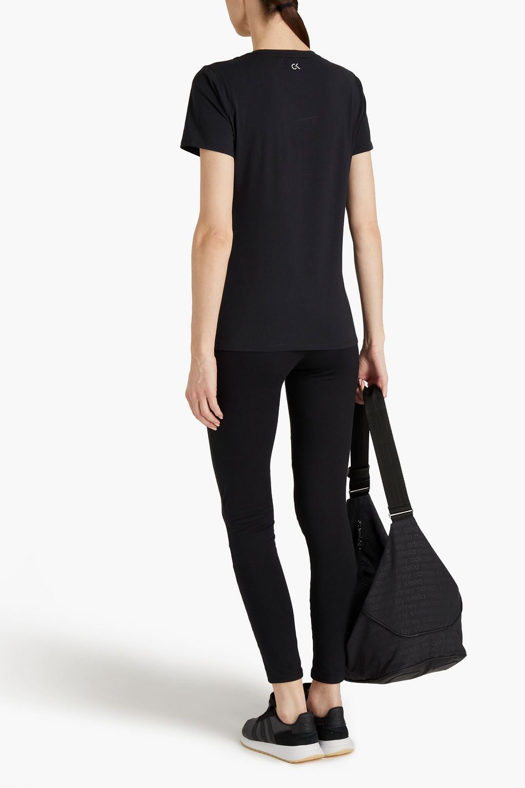 CALVIN KLEIN PERFORMANCE Printed cotton-blend jersey T-shirt