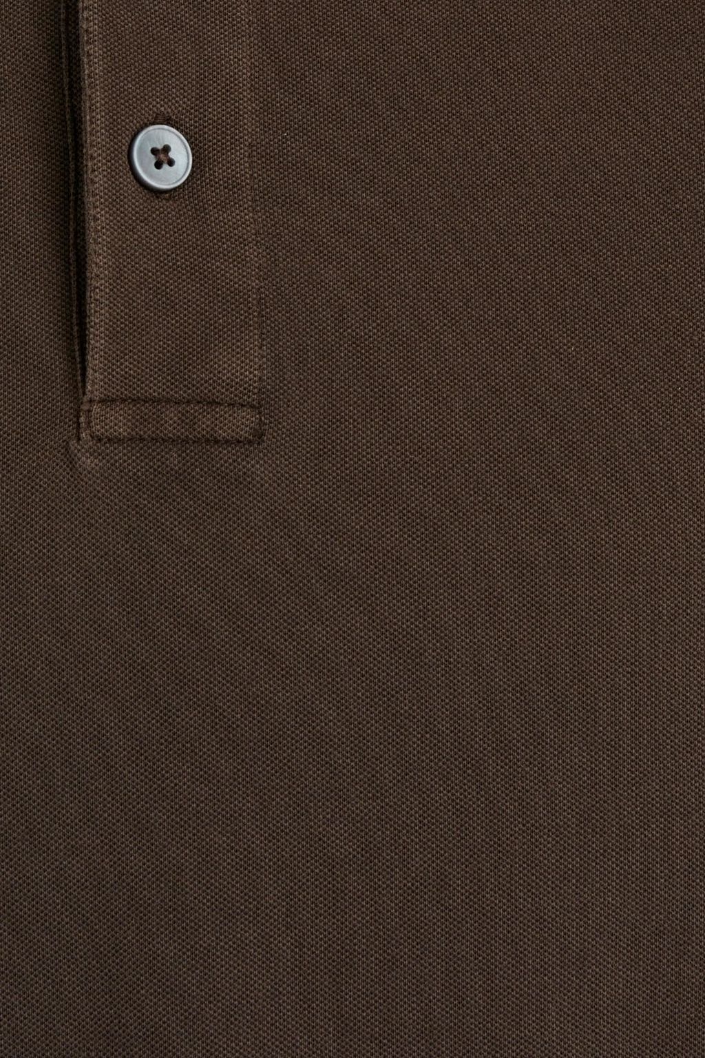 Z ZEGNA Faded cotton-blend piqué polo shirt