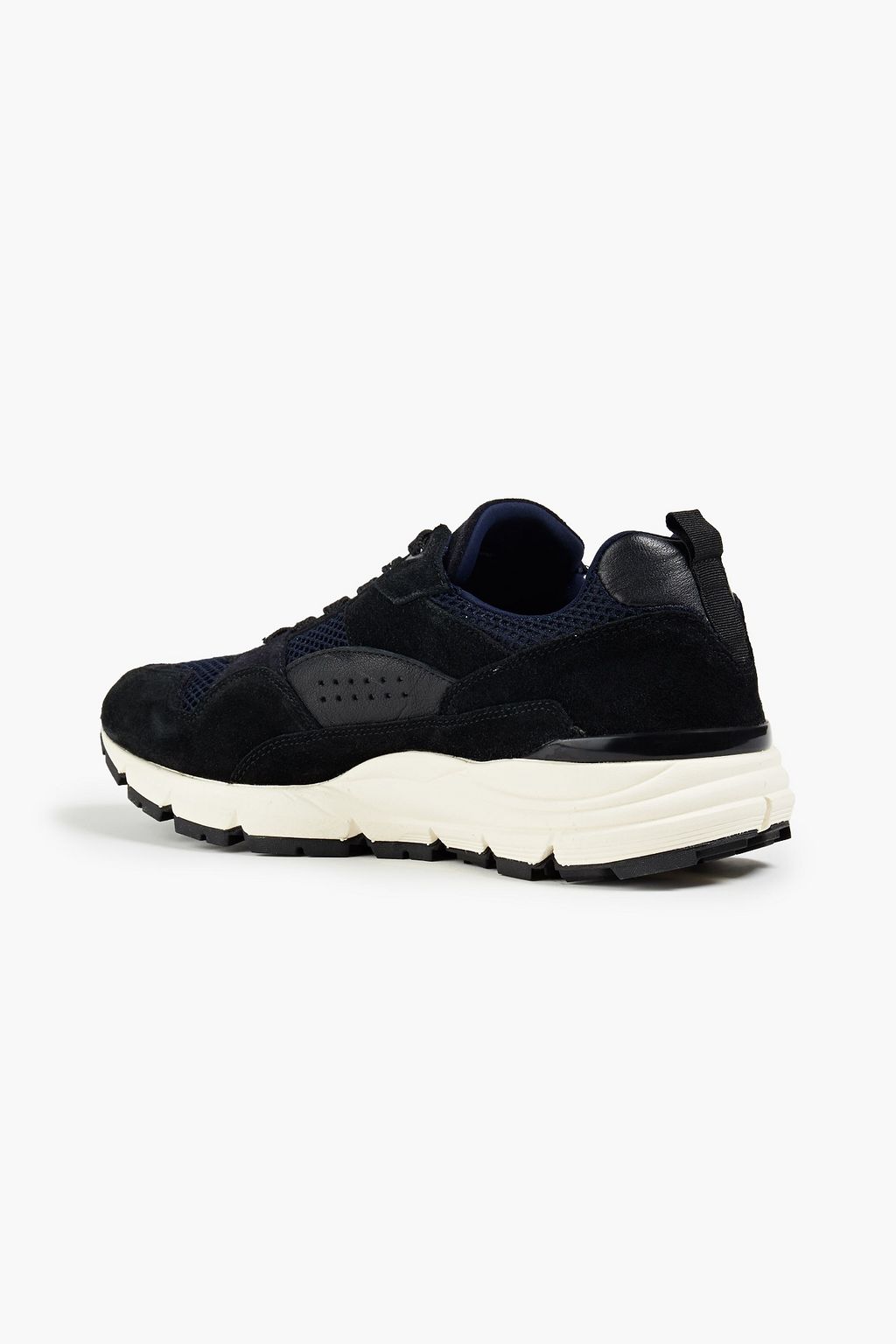 OFFICINE GÉNÉRALE Doug mesh-trimmed suede sneakers
