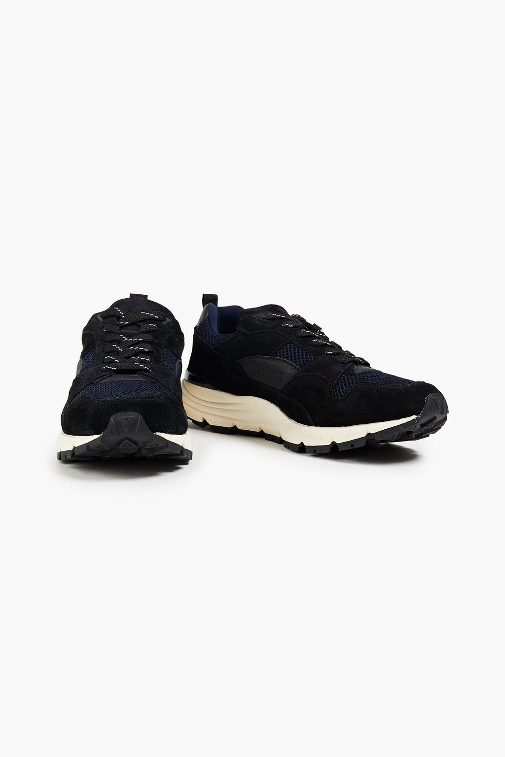 OFFICINE GÉNÉRALE Doug mesh-trimmed suede sneakers