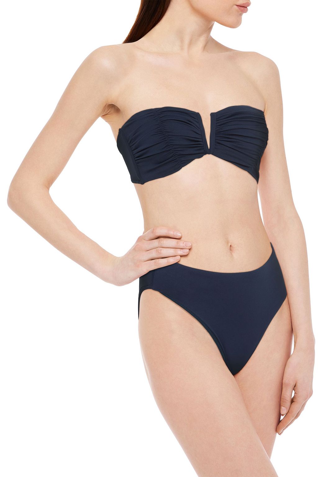 SEAFOLLY Ruched bandeau bikini top