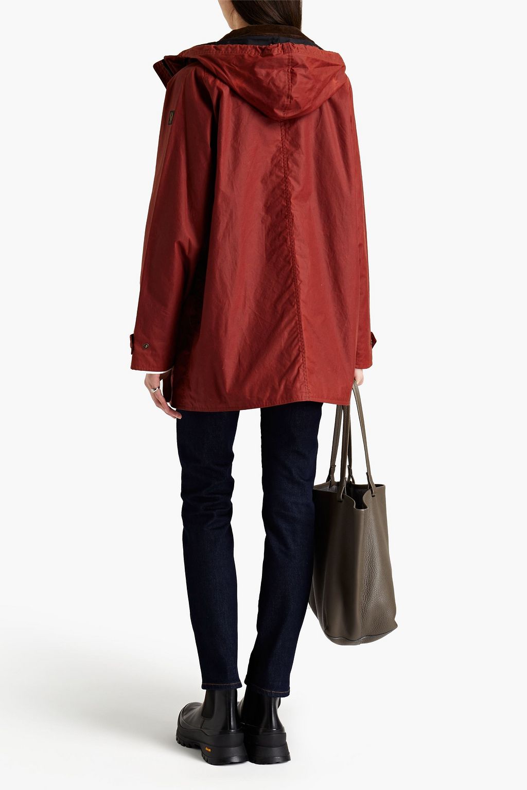 BELSTAFF Dunraven oversized coated cotton-canvas hooded jacket