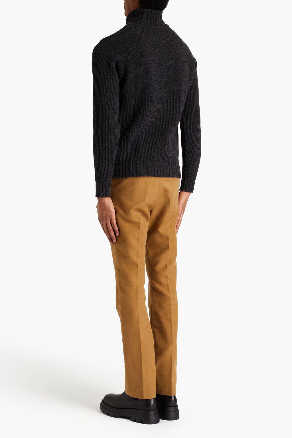 BELSTAFF Marine ribbed wool turtleneck sweater