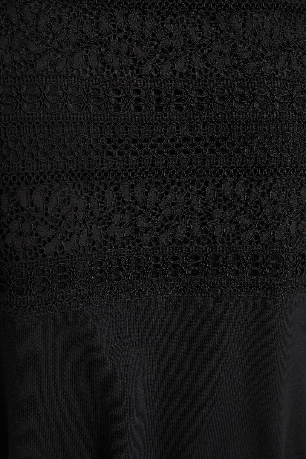 SEE BY CHLOÉ Lace-paneled cotton-jersey mini dress