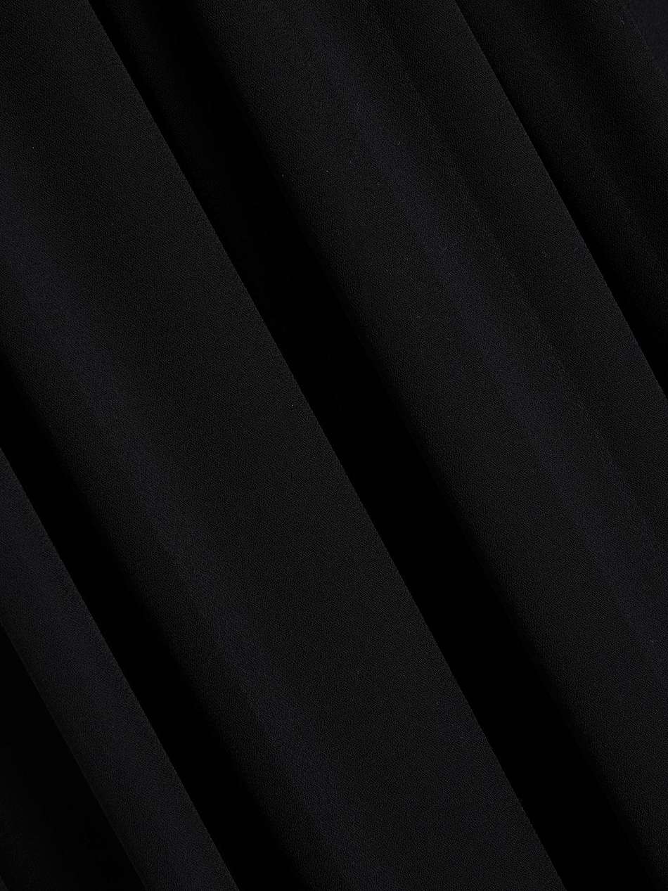 shirred crepe de chine midi dress