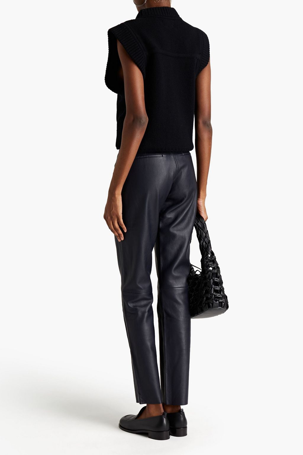 OFFICINE GÉNÉRALE Celia leather straight-leg pants