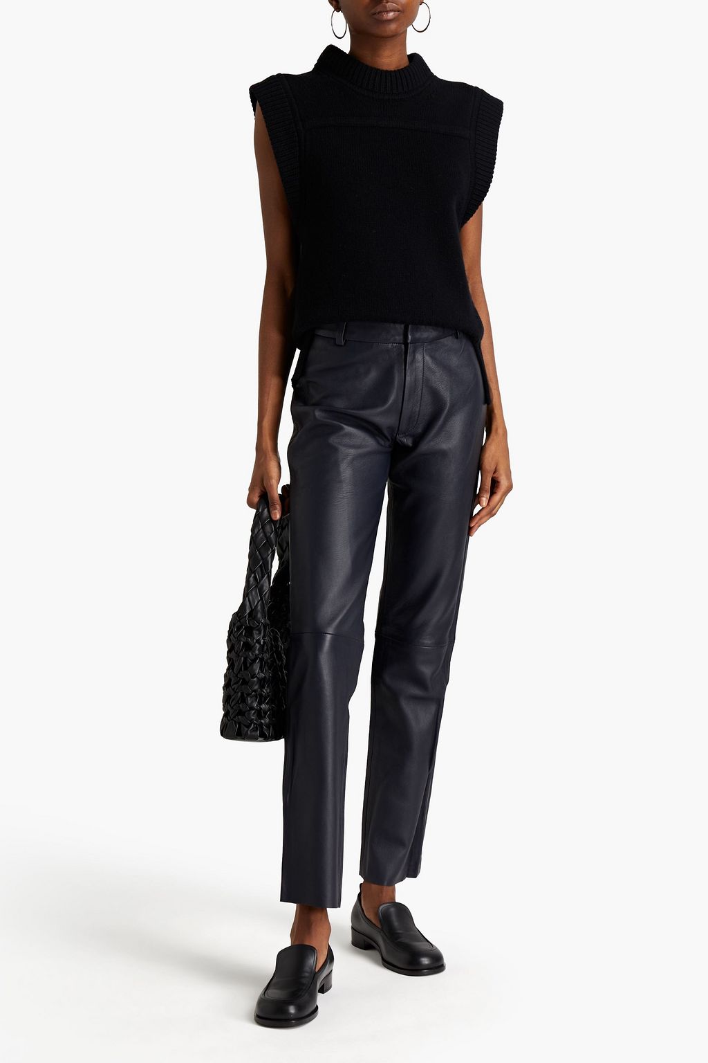 OFFICINE GÉNÉRALE Celia leather straight-leg pants