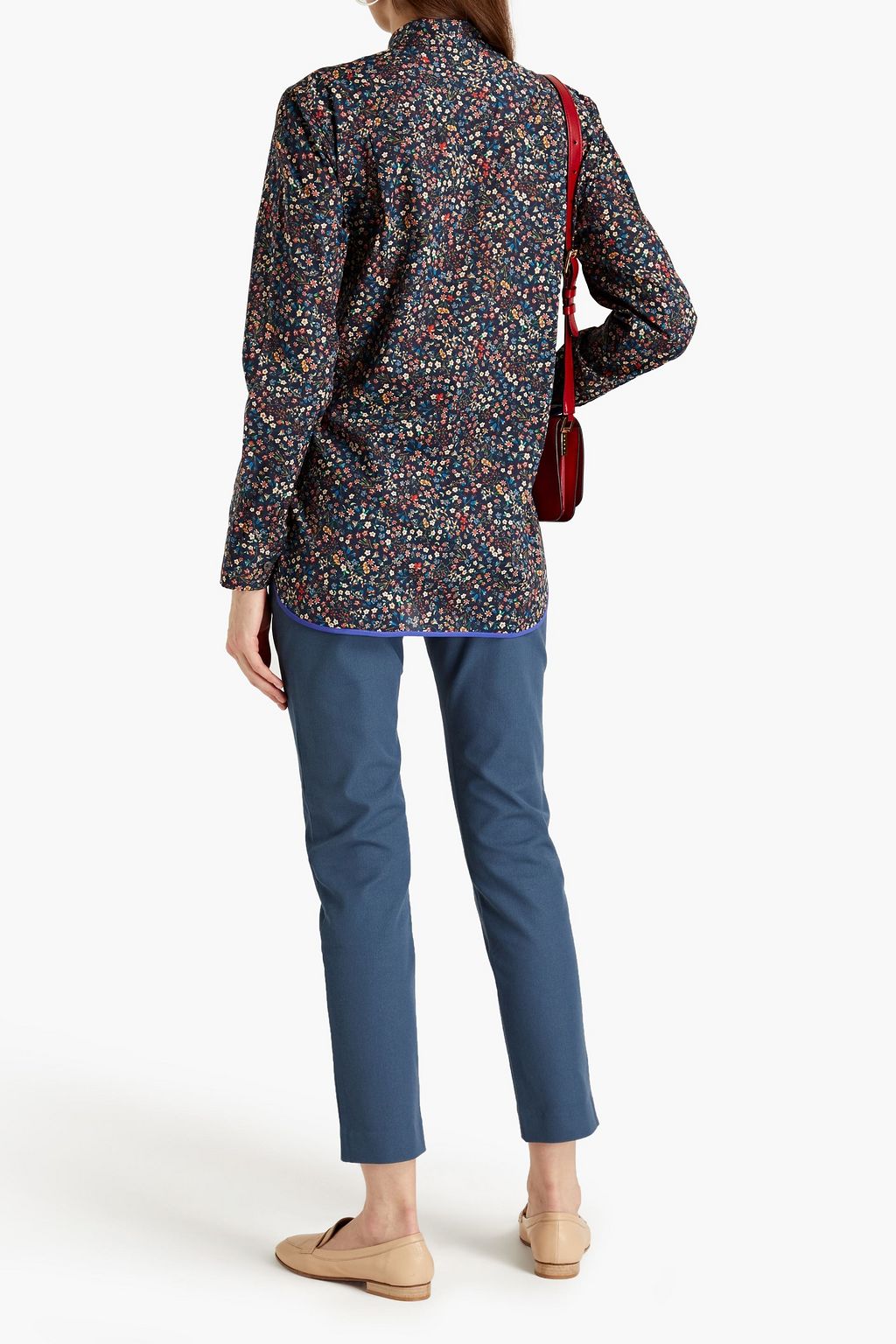 PAUL SMITH قميص من قماش البوبلين القطني مزين بطبعات على شكل زهور