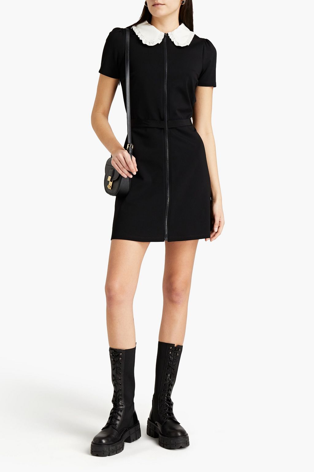 REDVALENTINO Ruffled jersey mini dress