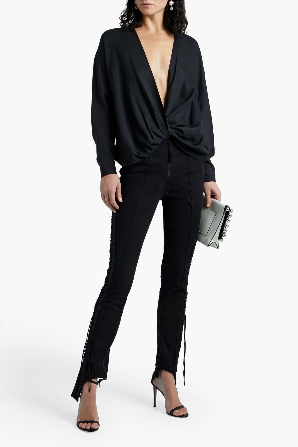 IRO Ednye draped Lyocell top